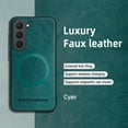 thumbnail image 3 of ELEHOLD PU Leather Case For Samsung Galaxy S23 Plus Slim Magnetic Shockproof Cover, [MagSafe Compatible], [Lens&Screen Protection], Drop protection Case - Green, 3 of 11