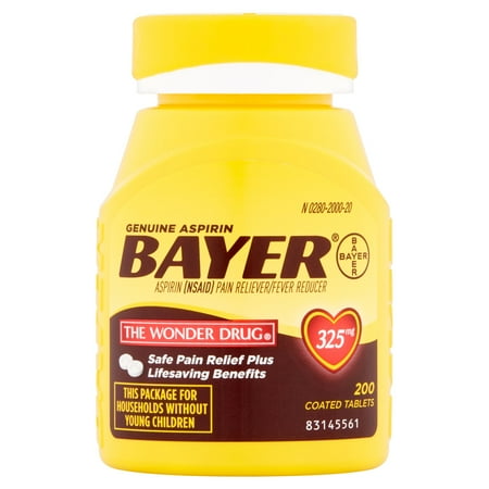 Bayer Aspirin, Coated Tablets, 325 mg, 200 Ct