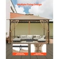 thumbnail image 3 of KFFKFF Gazebo Netting Replacement, Compatible with Most 10 x 12 x 7.3 FT Gazebos, Outdoor Mesh Sidewalls, 4-Panel Patio Curtain with Double Zipper, Protective Canopy Screen (Netting Only), 3 of 9