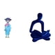 thumbnail image 1 of Figura De Muñeca Geisha Kabuki Asiática Con Estatua De Pensador Abstracto, Ideal Para Cumpleaños, Decoración Rústica, Dormitorio, Oficina, Bar, Bodas Y Como Accesorio De Colección., 1 of 8