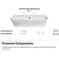 thumbnail image 2 of Los Flexi 24" x 17" White Ceramic Wall-Mount Bathroom Sink with Rear Overflow, 3 Pre-Drilled Holes, Widespread Faucet Compatible for Small Spaces, 2 of 13