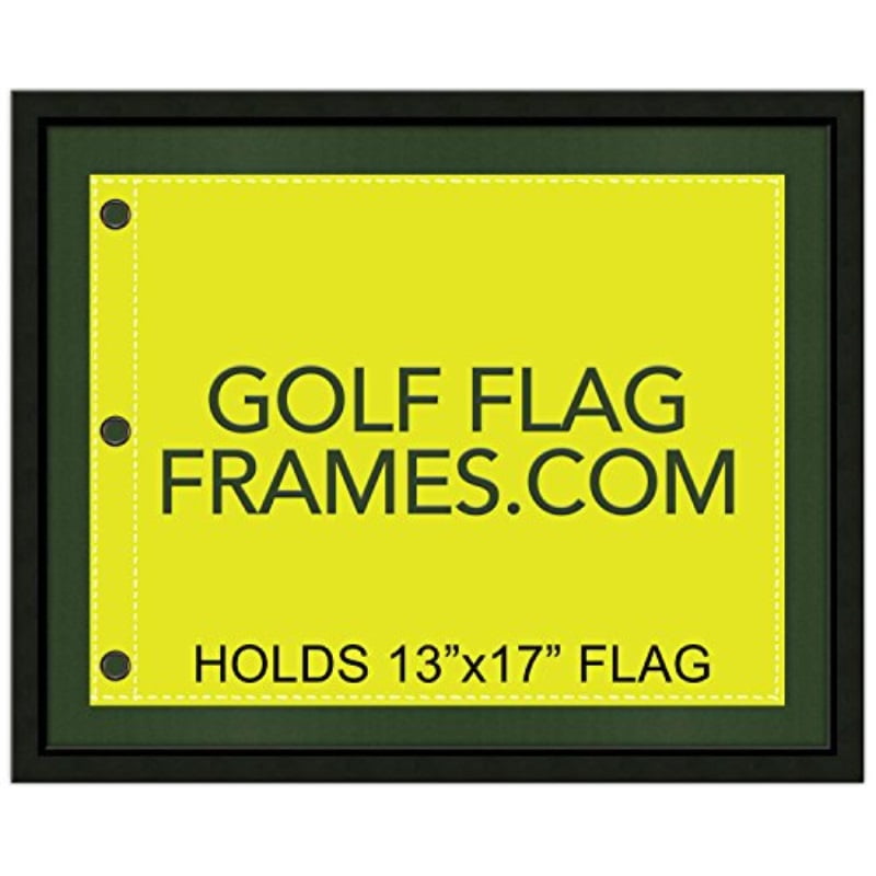 16 X 20 Golf Flag Frame Black Frame 416 Green Mat Holds 13x17