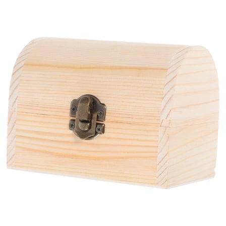 ADDHAT 1Set Unfinished Wooden Box Small Paintable Box For Home Shop Craft Activities Adults Kids 8.2x12Cm