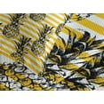 thumbnail image 4 of Ambesonne Grunge Quilted Bedspread Set 3 Pcs, Retro Striped Vintage, Queen Size, Black and Earth Yellow, 4 of 5