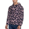 thumbnail image 3 of Kdxio Flower Print Mens Casual Hooded Collar Drawstring Hoodies Pullover Sweatshirts Casual Long Sleeve Shirts-4X-Large, 3 of 7