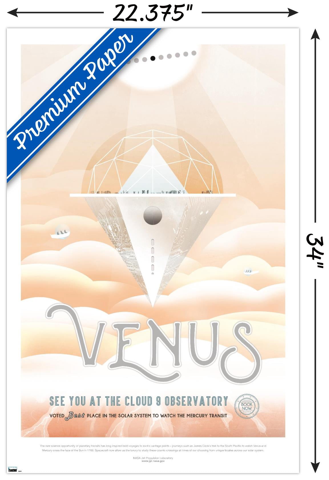 NASA - Venus Travel Poster Wall Poster, 22.375" x 34"