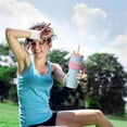 thumbnail image 4 of Stainless Steel Insulated Tumbler, Large Capacity Travel Mug with Straw and Lanyard, Double Wall Vacuum Cooler Cup for Car and Outdoor Use, 4 of 5