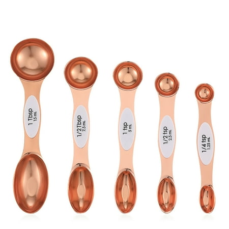 

Machinehome 5 Pieces Stainless Steel Measuring Scoops Dual Head Cooking Measure Spoon Set Kitchen Baking Chef Bakery Gadget