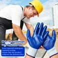 thumbnail image 4 of Blue Firm Grip Nitrile Work Gloves for Men & Women Working, Gardening, Fishing, Reusable Heavy Duty Mens Work Gloves for Safety Protection, Medium, 4 of 5