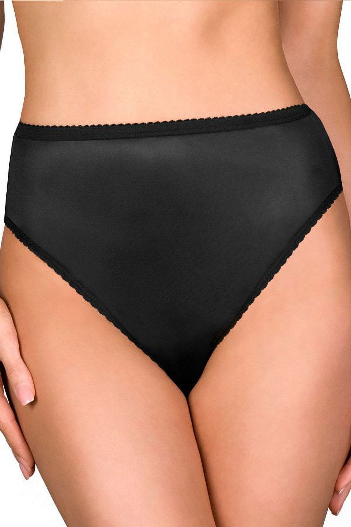 Velrose Lingerie Shadowline Panties-Hi Cut Nylon Brief, 3-Pack 17842/17842X-3PK