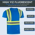 thumbnail image 4 of North 15 High-Visibility 4" Contrast fluorescent Reflective Safety Short Sleeve Blue Safety-Shirt with Moisture Wicking Mesh-6681-XL, 4 of 8