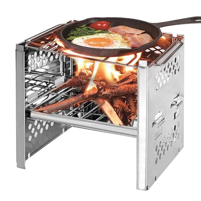 Parrilla De Barbacoa De Carbón Plegable, Juegos De Parrilla De Barbacoa De Carbón De Acero Inoxidable Portátil Para Pícnic Al Aire Libre, Patio, Camping Sweethay OD012597-00
