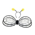 thumbnail image 4 of Disfraz de ala de abeja de poliéster con diadema para Halloween familiar negro, 4 of 8