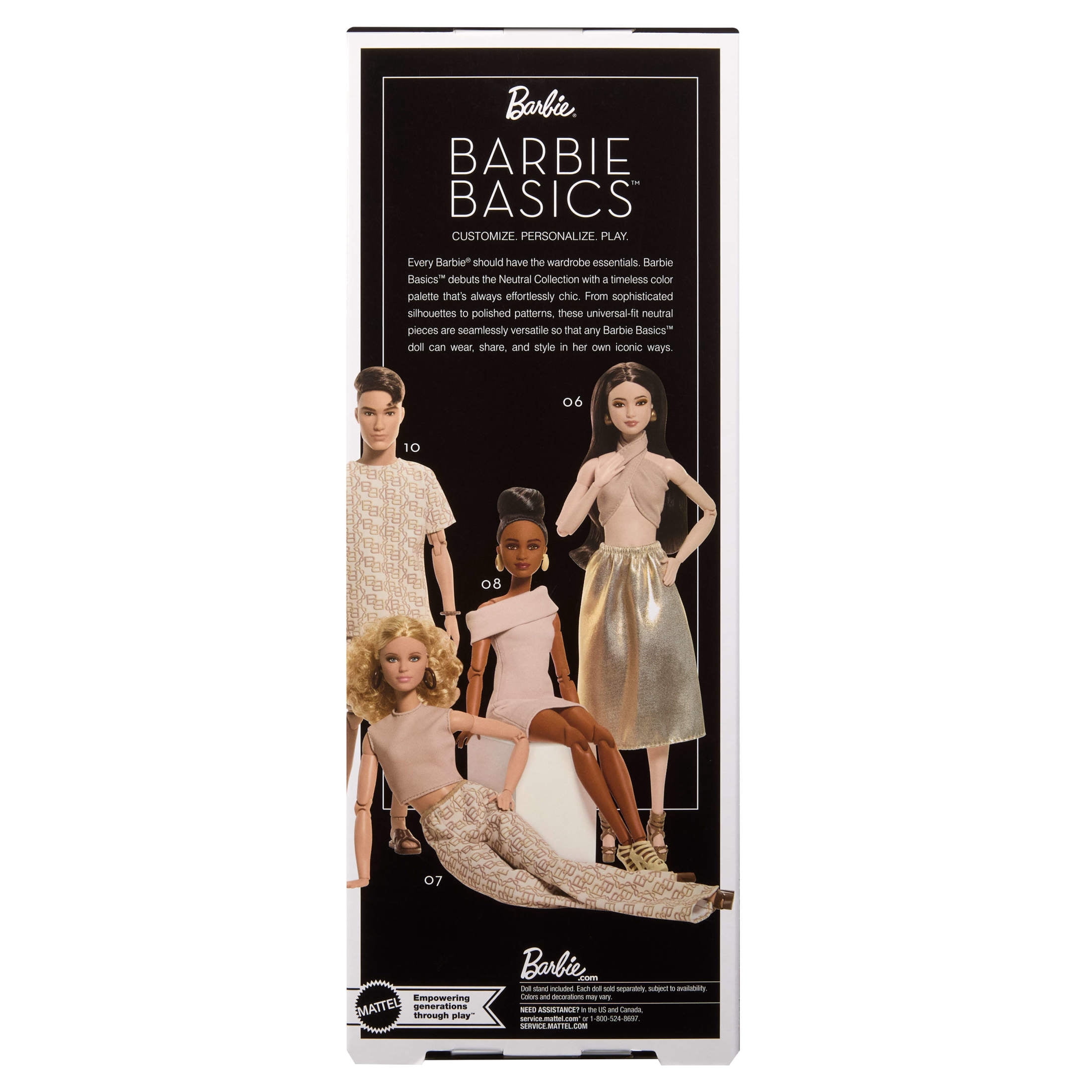 Barbie Basics Collectible Doll, Model 07 with Blonde Hair in White
