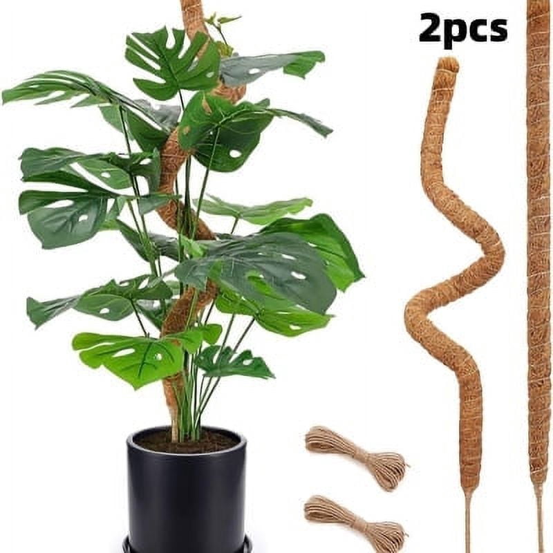 2pcs Moss Pole Bendable Moss Pole for Climbing Plants Indoor Handmade Coco Coir Support Stakes