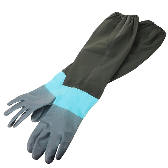 Tineasur Anti-Slip Rubber Polyester Work Gloves, Durable for Outdoor Use, 1Pair