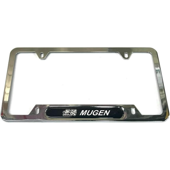 1PC Stainless Steel Mugen JDM License Plate Frame Cover Holder for Civic Chrome Sport