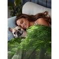 thumbnail image 3 of Green Trees Full Size Flat Sheet, Wrinkleproof & Fadeproof Cooling Flat Bed Sheet Only, Forest Art Decor Spring Summer Nature Leaf Breathable Soft Bedding Top Sheets 81 x 96 Inches, 3 of 8