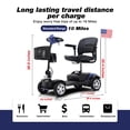 thumbnail image 6 of Electric Powered 4 Wheel Wheelchair Device 2 Pcs 12AH Battery with Charger Basket, 6 of 7