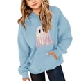 thumbnail image 4 of YunPes Girls Hoodies Oversized Baggy Long Sleeve Sweatshirt Cute Cartoon Ghost Halloween Shirt Teen Fall Winter Daily Wear, 4 of 6