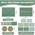 thumbnail image 2 of 30 Pack Thank You Cards with Envelopes and Stickers 3.5 x 5 Inch Blank Note Card Kraft Envelopes for Business Weddings Bridal Gift Baby Shower Graduation(Green Tones), 2 of 6