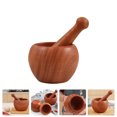 thumbnail image 3 of 1 Set Wooden Manual Garlic Press Garlic Mortar Garlic Press Kitchen Gadget, 3 of 8