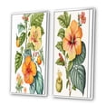 thumbnail image 3 of Designart "Yellow Retro Hibiscus in Bloom I" Floral Hibiscus Framed Wall Art Set Of 2 - Traditional Green Frame Gallery Set For Office Decor, 3 of 6