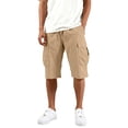 thumbnail image 5 of SONXAHE Men's Solid Cargo Bermudas Multi Flap Pocket Relaxed Cut Summer Vacation Shorts, 5 of 8