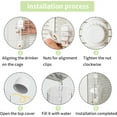 thumbnail image 6 of Scheam White No Mess Bird Water Dispenser,Automatic Water Feeder for Cage,Clear Plastic Parrot Water Drinker with Spring Valve,for Budgie Finch Lovebirds Canary Cockatiel (7.4 fl oz), 6 of 7