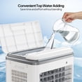thumbnail image 4 of Evaporative Air Cooler, 5.2 Gal Portable Swamp Cooler with Auto Oscillating, Remote, 3 Speeds, 12H Timer & 4 Ice Packs, 3-IN-1 Humidifying Cooling Fan Indooor Patio Garage, 4 of 7