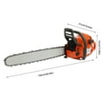 thumbnail image 2 of Orange Gas Chainsaw with 24 inch Guide Bar,2-Cycle 65cc Gasoline Power Chain Saws 3.4KW 40.94*10.62*12.99in for Forest Harvesting, Cutting Wood, 2 of 22