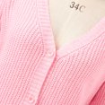 thumbnail image 4 of Vedolay Womens Tops Womens Oversized Lapel Button Up Long Sleeve Classic Casual Jacket,Pink XXL, 4 of 5