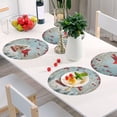 thumbnail image 6 of Ryvnso Cardinal Bird Christmas Round Plate Mats Dining Table Placemat Set of 4 for Holiday Decoration, 6 of 7
