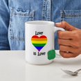 thumbnail image 2 of CafePress - Love Is Love Mug - 15 oz Ceramic Large Novelty Mug, 2 of 6