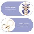 thumbnail image 5 of Owl Sparkling Rhinestone Keychain Charm: Blue Cartoon Keyring Bling Purse Pendant Hanging Handbag Bag Decoration Car Key Day Decor, 5 of 6
