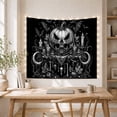 thumbnail image 5 of Armchair Bookshelf Cat with Highly Detailed Menacing Jack, Cozy Dark Academia for Book Lovers, Reading Nook Wall Decor, Halloween Gift, Tapestry Wall Hanging for Bedroom and Dorm, 5 of 7