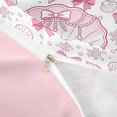 thumbnail image 4 of spefrowx Cute Pearl Shell Twin Duvet Cover for Kids, Pink Princess Bow Coral Twin Bedding, Pink Reversible, 2 Pieces, 1 Duvet Cover and 1 Pillowcase, 4 of 6
