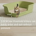 thumbnail image 6 of Extra Large Cat Litter for Indoor Cats and Dogs High Scatter Semi Enclosed Pet Toilet Tray Durable Easy Clean Pet Supplies Green,19x14x5inch,White, 6 of 7