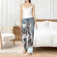 thumbnail image 4 of Balery Majestic Snowy Wolf Pantalones de pijama para mujer, pijamas ultraligeros, pantalones de estar por casa-3X-Large, 4 of 6