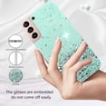 thumbnail image 2 of Compatible with Samsung Galaxy S21 FE 5g Case Clear Glitter Silicone, Phone Case for Samsung S21 FE Case Glitter Sparkle Pink Shockproof Thin Cover (Green), 2 of 7
