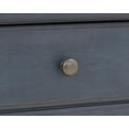 thumbnail image 4 of 3-Drawer Corduroy Blue Nightstand – No Assembly, Rubber Solid/Birch Veneer, 4 of 7