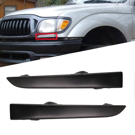 AUTOXBERT 2x Front Bumper Grille Headlight Lamp Filler Trim Set for Toyota Tacoma 2001-2004 Metal