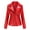a Red, variant on LYXSSBYX Women Long Sleeve Shacket Jacket Hot Sale Clearance Women's Slim Leather Stand Collar Zip Motorcycle Suit Belt Coat Jacket Tops