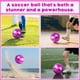 thumbnail image 5 of Balón de fútbol Champhox, tamaño 4, piel TPU con purpurina para niñas, 5 of 8