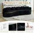 thumbnail image 3 of Leumius 111.5" Curved Sectional Sofa, Oversized Corduroy Modern Cloud Sofa with 6 Pillows,4 Seater Memory Foam Sofa with Deep Seat for Living Room,Black Corduroy, 3 of 5