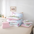 thumbnail image 6 of Homewish Paris Eiffel Tower 7-Piece Twin Bedding Set - Pink Cherry Blossom Valentine, 6 of 8