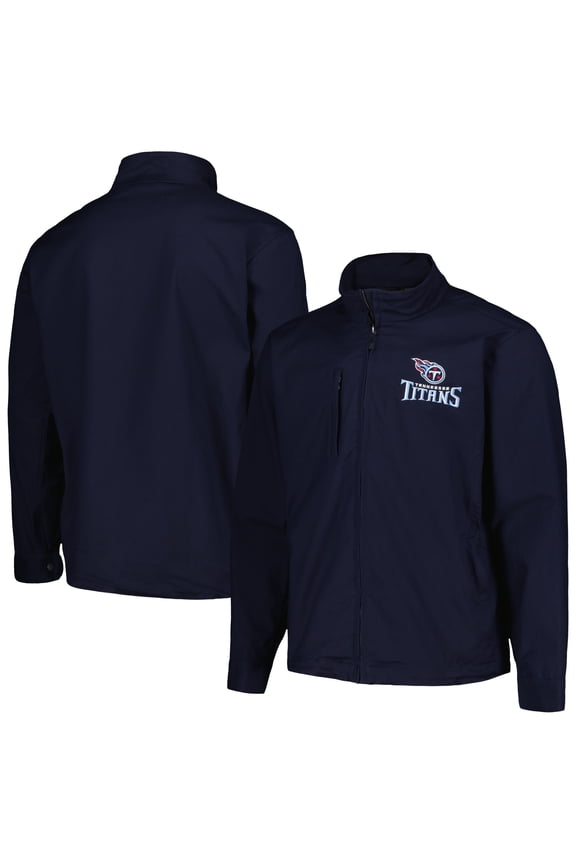 Men's Dunbrooke Navy Tennessee Titans Journey Workwear Tri-Blend Full-Zip Jacket