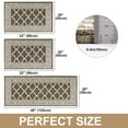 thumbnail image 3 of Findosom Kitchen Rugs Set 3 Piece, Non Slip Kitchen Floor Rugs with Rubber Backing,Machine Washable Geometric Absorbent Runner Rugs for Hallway Doormat,20"x32"+20"x32"+20"x48" Brown, 3 of 7