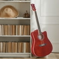 thumbnail image 3 of ADM JA201CPPG-41 41 in. Cutaway Acoustic Guitar, Red Glossy, 3 of 8