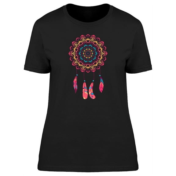Cute Bright Floral Dreamcatcher T-Shirt Women -Image by Shutterstock, Female Small